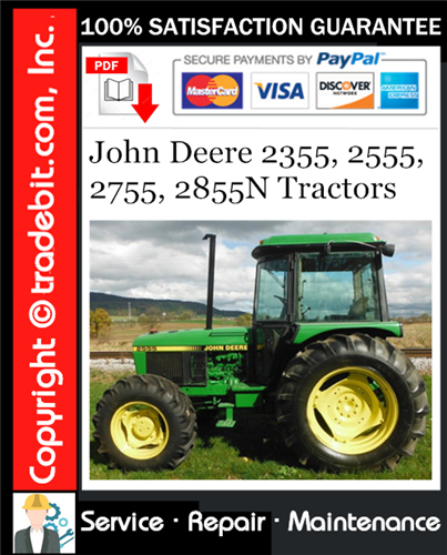 Product picture John Deere 2355, 2555, 2755, 2855N Tractors Service Repair Manual Download ★