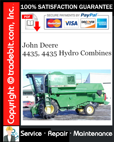Product picture John Deere 4435, 4435 Hydro Combines Service Repair Manual Download ★