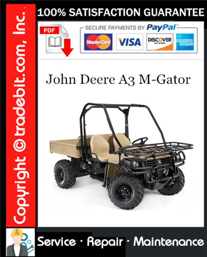 Product picture John Deere A3 M-Gator Service Repair Manual Download ★