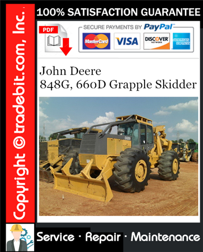 Product picture John Deere 848G, 660D Grapple Skidder Service Repair Manual Download ★