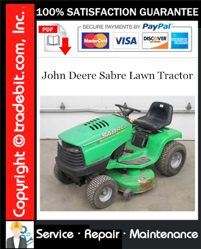 Product picture John Deere Sabre Lawn Tractor Service Repair Manual Download ★