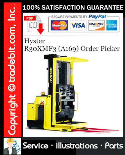Product picture Hyster R30XMF3 (A169) Order Picker Parts Manual Download ★