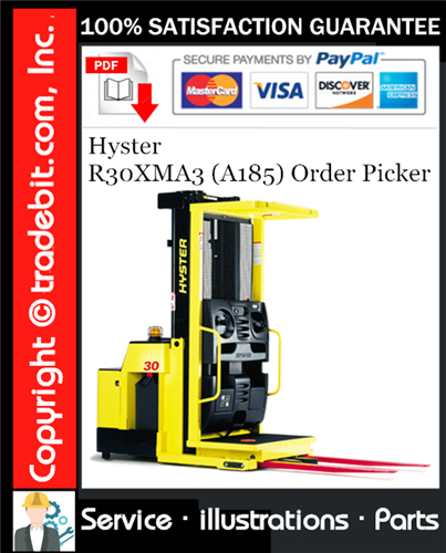 Product picture Hyster R30XMA3 (A185) Order Picker Parts Manual Download ★