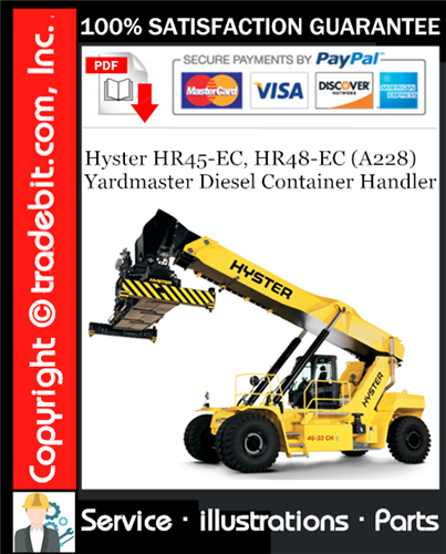 Product picture Hyster HR45-EC, HR48-EC (A228) Yardmaster Diesel Container Handler Parts Manual Download ★