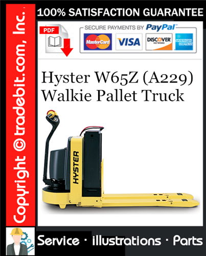 Product picture Hyster W65Z (A229) Walkie Pallet Truck Parts Manual Download ★