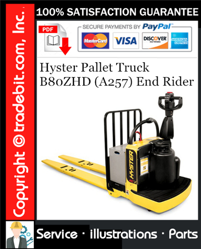 Product picture Hyster Pallet Truck B80ZHD (A257) End Rider Parts Manual Download ★