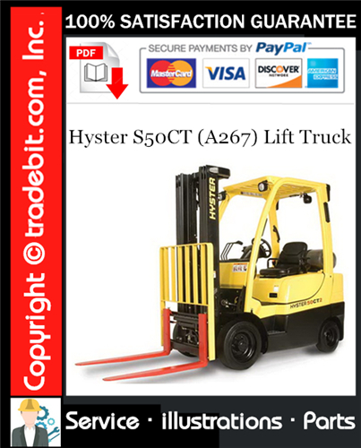 Product picture Hyster S50CT (A267) Lift Truck Parts Manual Download ★