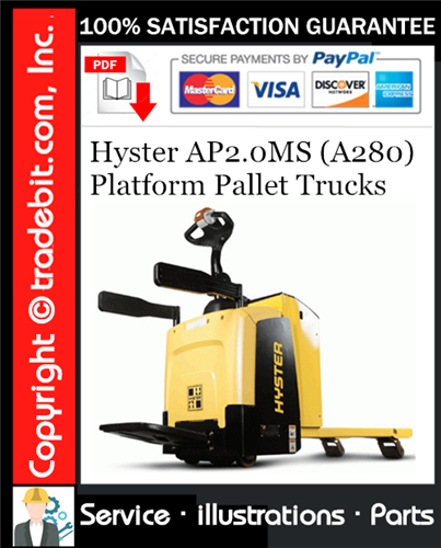 Product picture Hyster AP2.0MS (A280) Platform Pallet Trucks Parts Manual Download ★