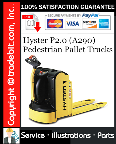 Product picture Hyster P2.0 (A290) Pedestrian Pallet Trucks Parts Manual Download ★