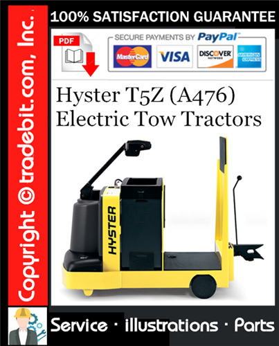 Product picture Hyster T5Z (A476) Electric Tow Tractors Parts Manual Download ★