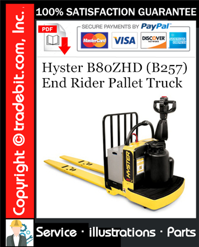 Product picture Hyster B80ZHD (B257) End Rider Pallet Truck Parts Manual Download ★