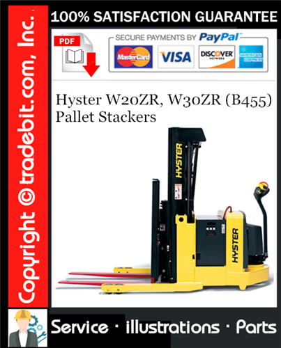 Product picture Hyster W20ZR, W30ZR (B455) Pallet Stackers Parts Manual Download ★