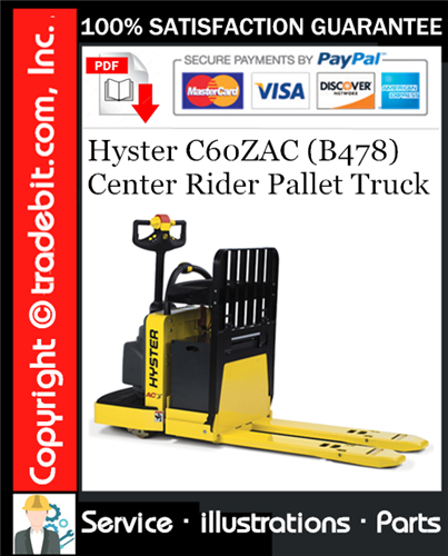 Product picture Hyster C60ZAC (B478) Center Rider Pallet Truck Parts Manual Download ★