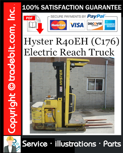 Product picture Hyster R40EH (C176) Electric Reach Truck Parts Manual Download ★