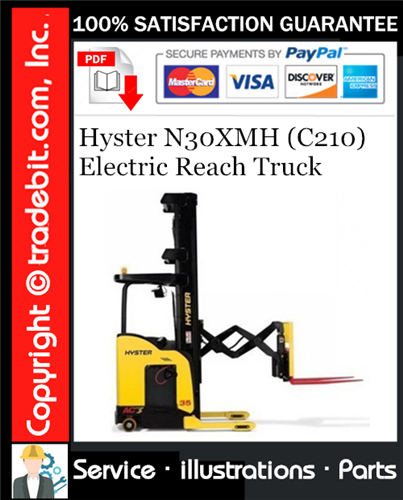 Product picture Hyster N30XMH (C210) Electric Reach Truck Parts Manual Download ★