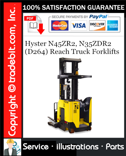 Product picture Hyster N45ZR2, N35ZDR2 (D264) Reach Truck Forklifts Parts Manual Download ★