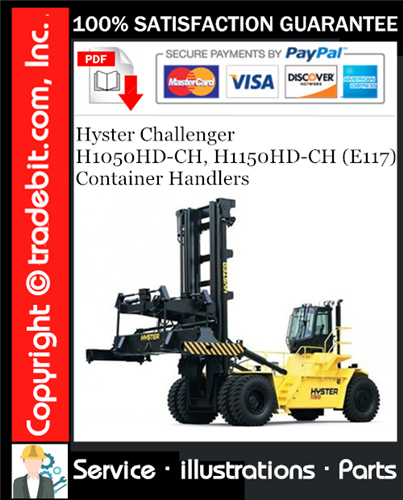 Product picture Hyster Challenger H1050HD-CH, H1150HD-CH (E117) Container Handlers Parts Manual Download ★