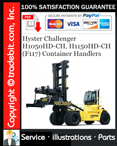 Product picture Hyster Challenger H1050HD-CH, H1150HD-CH (F117) Container Handlers Parts Manual Download ★