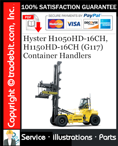Product picture Hyster H1050HD-16CH, H1150HD-16CH (G117) Container Handlers Parts Manual Download ★