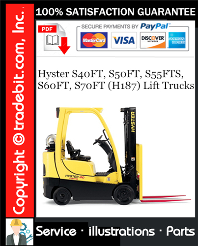 Product picture Hyster S40FT, S50FT, S55FTS, S60FT, S70FT (H187) Lift Trucks Parts Manual Download ★