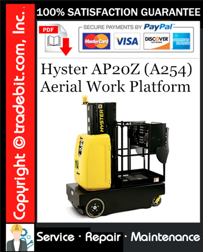 Product picture Hyster AP20Z (A254) Aerial Work Platform Service Repair Manual Download ★