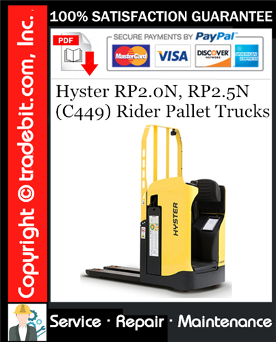 Product picture Hyster RP2.0N, RP2.5N (C449) Rider Pallet Trucks Service Repair Manual Download ★